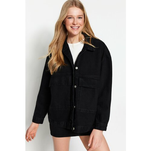 Trendyol Jacket - Black - Oversize Cene