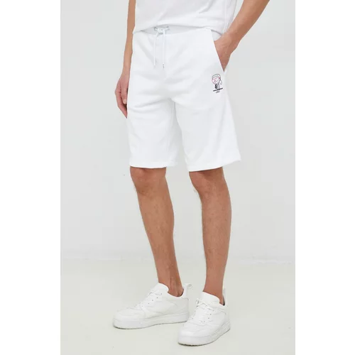 Karl Lagerfeld Kratke hlače moški, bela barva