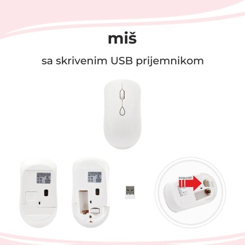  MI&Scaron; KOMPJUTERSKI BEŽIČNI OP24368 crna bela roze zelena plava *MD WY # Cene