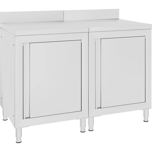 vidaXL Komercijalni ormarić s radnom pločom 120 x 60 x 96 cm čelični Cijene