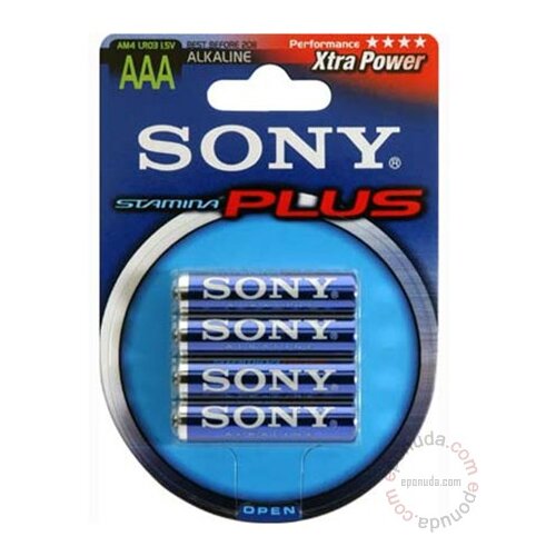 Sony AM4B4A AAA LR03 1.5V (4-pack) Plus alkalne baterija Slike