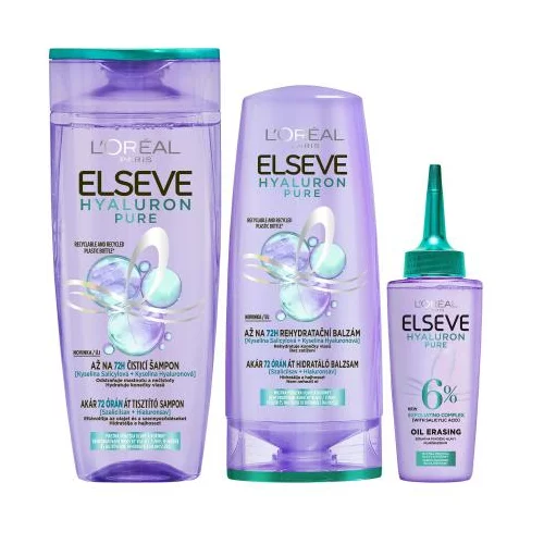 L'Oréal Paris Elseve Hyaluron Pure Set balzam za kosu 300 ml + serum za kosu 102 ml + šampon 400 ml za ženske