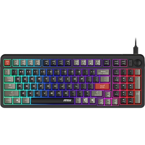 MSI FORGE GK110 tipkovnica Igranje USB QWERTY US Engleski Crno Slike