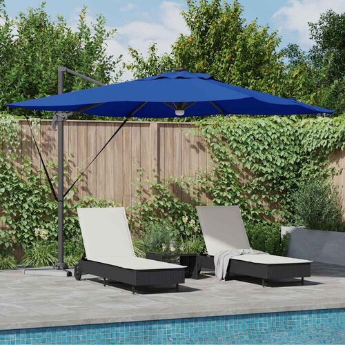 vidaXL Roma dežnik Modra 286 x 284 x 270 cm Aluminij in Poliester - - modra - 23.13 - 286 x 284 x 270 cm - 2025- Cene