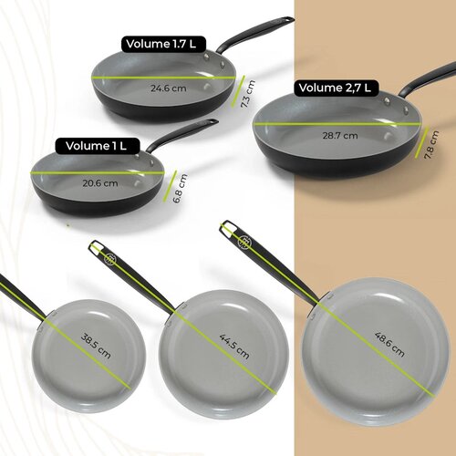 BE Living Set ponev Essential Black 20-24-28 cm Slike