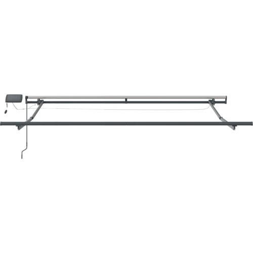 VidaXL Manuelna uvlačiva tenda s LED-om bež 350x250 cm, Zamjenska tkanina za tendu 3.5x2.5 m Bež Slike