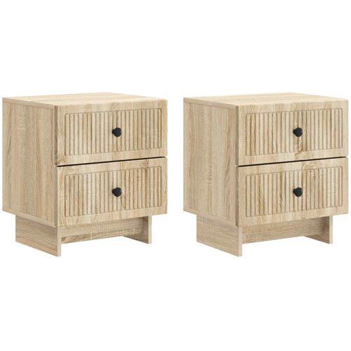  Noćni ormar s ladicama 2 pcs Hrast sonoma 43 x 34,5 x 47,5 cm Cijene