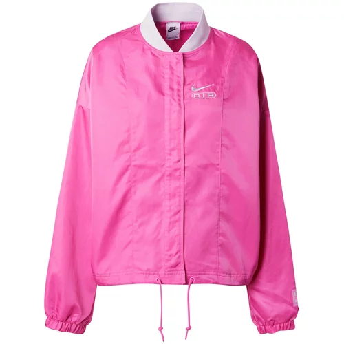 Nike Sportswear Prijelazna jakna 'AIR' svijetlosiva / neonsko roza
