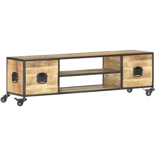 The Living Store TV omarica 130x30x39 cm trden mangov les - TV Omarica, (21376736) Slike