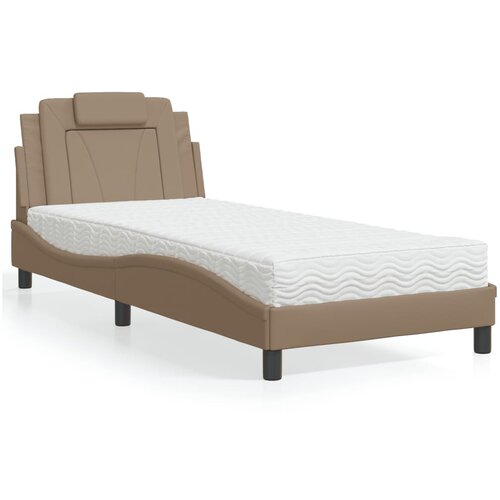 Krevet Viana s madracem cappuccino boje 80 x 200 cm od umjetne kože Cene