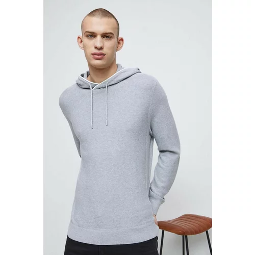 Medicine Pamučni pulover boja: siva