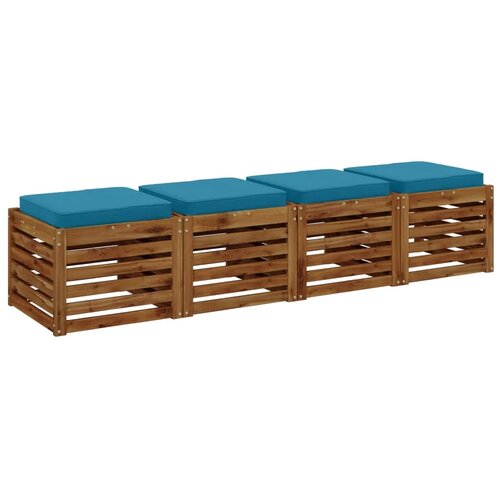  Jastučići za sjedalo od 4 dijela VUGHT 4 pcs 100% poliester - Svetlo plava (poliester) 45 x 45 cm 4 Cijene