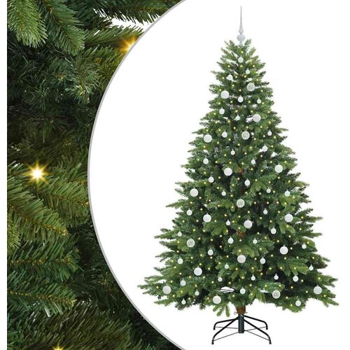 VidaXL Umjetno božićno drvce s stalakom Zelena 210 cm PE i PVC Slike