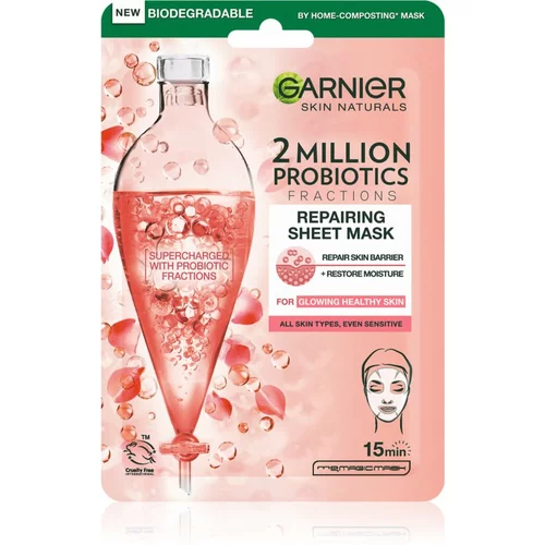 Garnier Skin Naturals Sheet maska za lice za jednokratnu upotrebu s probioticima 22 g