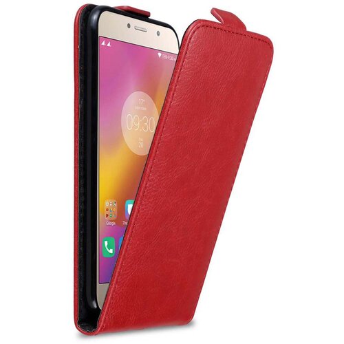 Cadorabo Ohišje, združljivo z Lenovo P2 v rdeče jabolko - Zaščitni ovitek v obliki flipa z magnetnim zapiranjem, (20565173) Cene