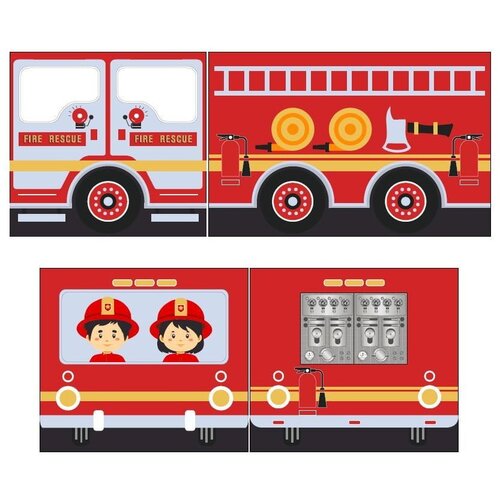 Vipack Zavjesa za dječji krevet 196,5x86,5 cm Fire Truck - Slike