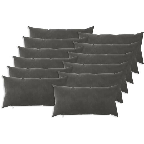  Presvlaka za jastuk 12 pcs HEERLEN Tamnosiva 40 x 80 cm Bar&amp;scaron;un Slike