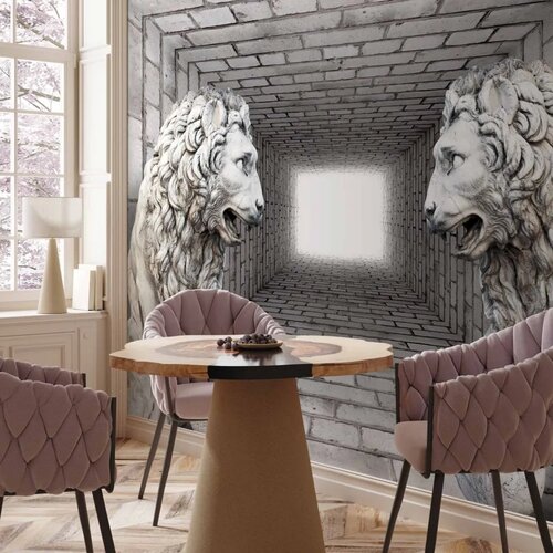  Foto tapeta - Stone Lions 250x175 Premium Slike