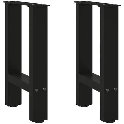 VidaXL noge kavne mizice črna 2 kosa 28x(42-43) cm jeklo Slike