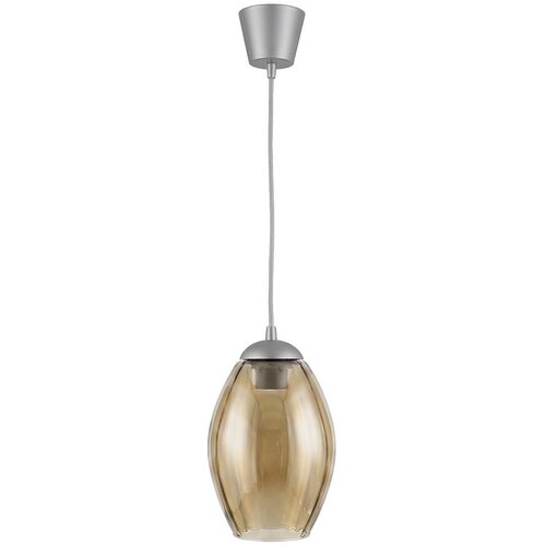 Brilagi LED luster na sajli GLASS 1xE27/60W/230V &amp;Oslash; 17 cm srebrna/dimljeno bež Slike