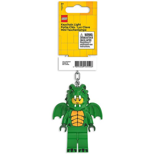 Lego Minifigure privezak za ključeve sa svetlom: Devojka u kostimu zelenog zmaja ( LGL-KE224H ) Slike