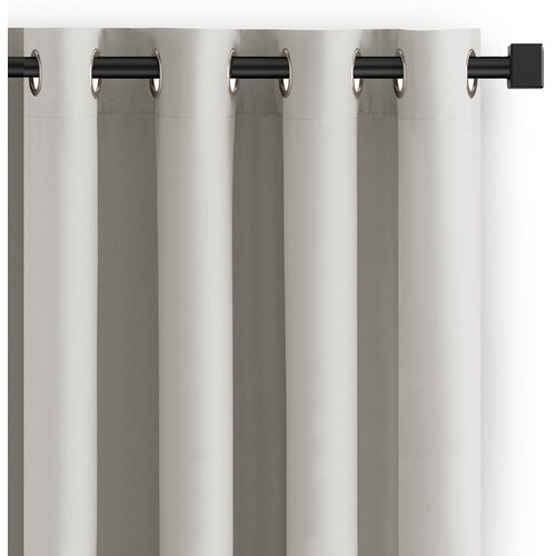 Restilo curtain CARLI color gray plain style classic silver eyelets type of material - textiles oxford 140x270 Cene