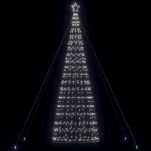 vidaXL Osvetljena novoletna jelka stožec 1534 LED hladno bela 503 cm Cene