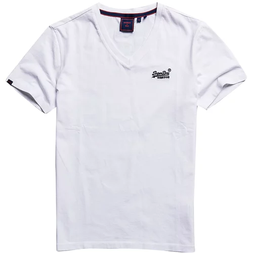 Superdry Bombažen t-shirt bela barva