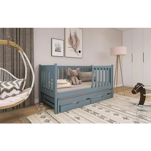 Lano Otroška postelja z dodatnim ležiščem Kaja - 90x190 cm - Siva