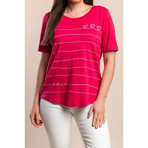 Fenzy Plus Size Kratka Majica, Roza Cene
