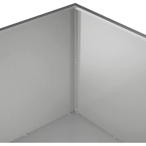  Vrtna saksija Srebrna 60 x 60 x 40 cm Pocinčani čelik - Pocinčani čelik 60 x 60 x 40 cm 1 Slike