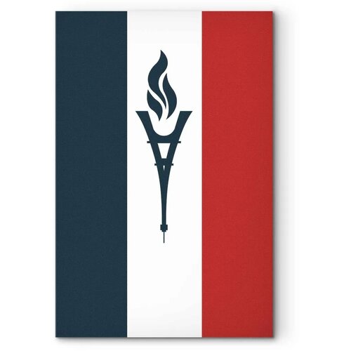  Slika - Torch Against the Backdrop of the French Flag 20x30 Standard Slike