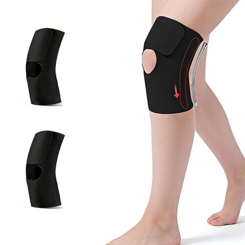 INF Nevidni kolenski vložki 2 kosa – 1mm najlon, 360° kompresija Black L, (5000335786) Cene