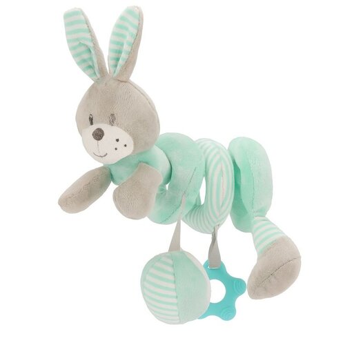 Baby Mix Plišana spirala zeko grey&mint Cene