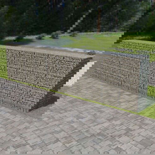  Gabionski zid s poklopcima od pocinčanog čelika 600 x 50 x 150 cm Cijene