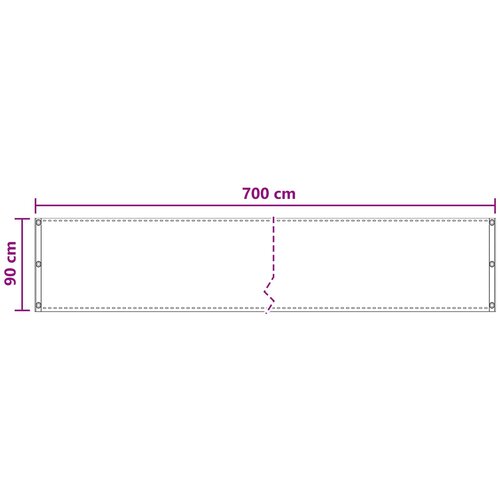  Balcony ekran Bež 90 x 700 cm HDPE i Aluminij Slike