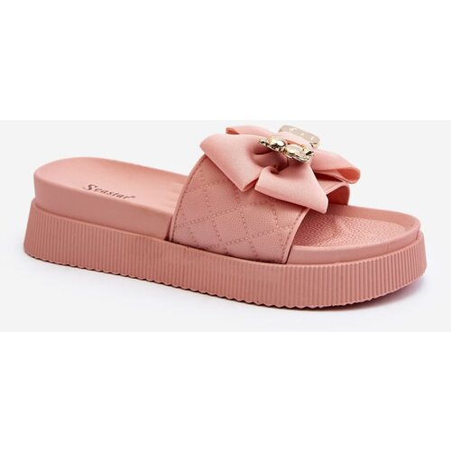 Kesi Women's slippers with bow and teddy bear, pink Katterina Cijene