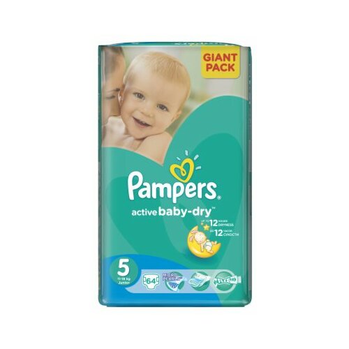 Pampers active baby-dry pelene 5 64 komada Slike