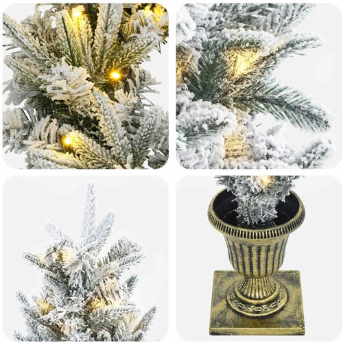 Mini božićno drvce 120 cm 275 LED lampica Topla bijela PVC i PE Slike