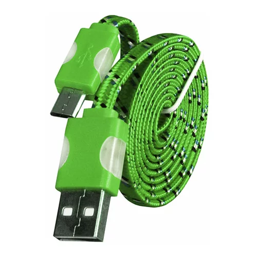  Podatkovni data kabel - računalniški polnilec - micro USB - LED - zeleni