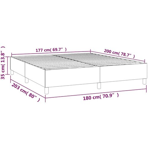  Okvir za krevet s oprugom zeleni 180 x 200 cm od tkanine Slike