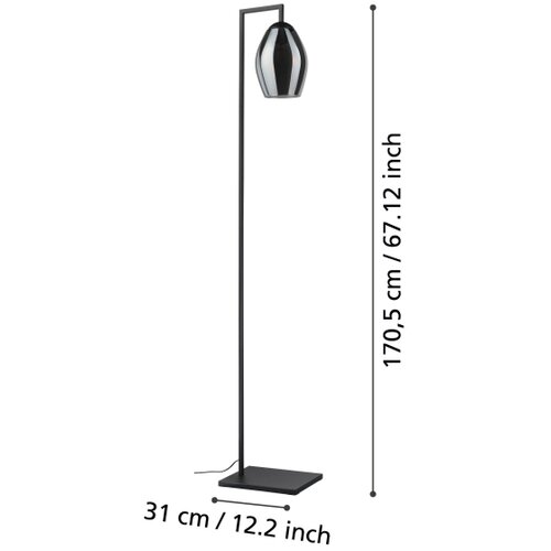 Eglo 390256 - podna lampa estanys 1xE27/40W/230V dimljena Slike