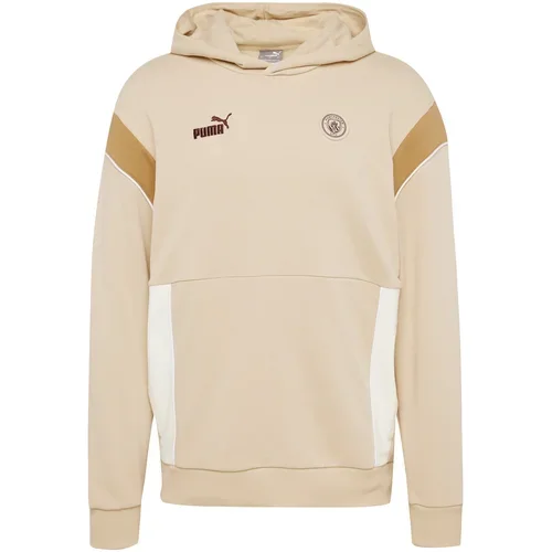 Puma Sportska sweater majica 'Manchester City' bež / svijetlosmeđa / bijela