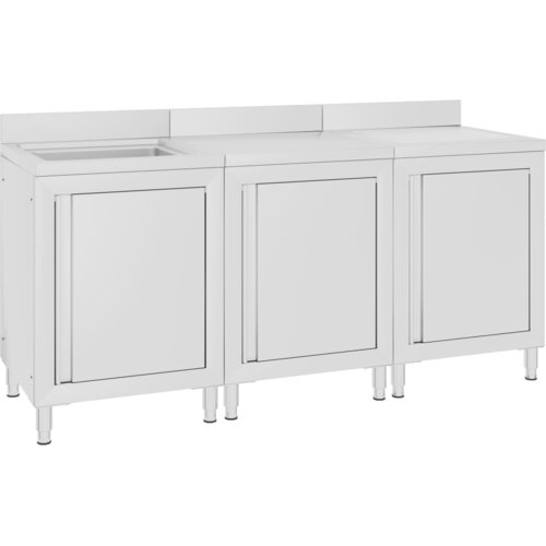  Komercijalni kuhinjski ormarić za sudoper 180x60x96 cm čelični Slike
