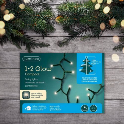 Novogodišnja led rasveta za jelku 150cm-400L hladno bela lumineo 1-2 glow Slike