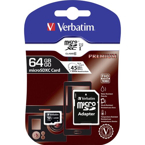 Verbatim MicroSD U1 64GB Adp (44084) Slike