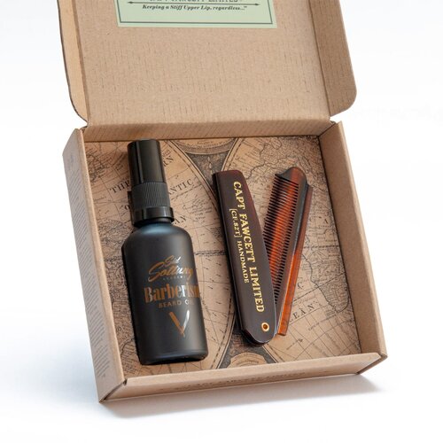 Captain Fawcett poklon set sa uljem i češljem za bradu, "Barberism®" ulje i češalj Cene