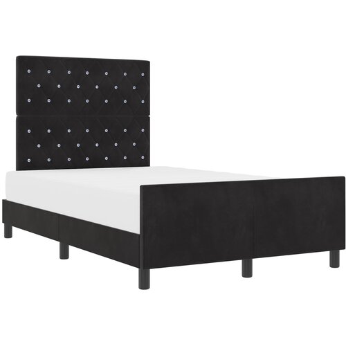 VidaXL Crni Bar&amp;scaron;unasti Krevet 120x190 cm Slike