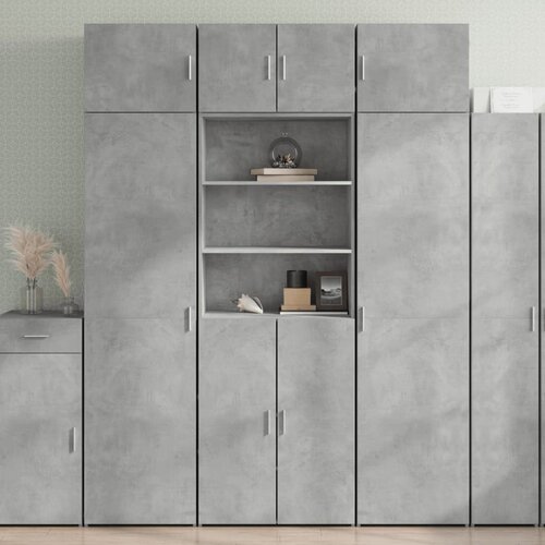 Furnova Visoka omara betonsko siva 70x42,5x185 cm inženirski les, (21954934) Cene