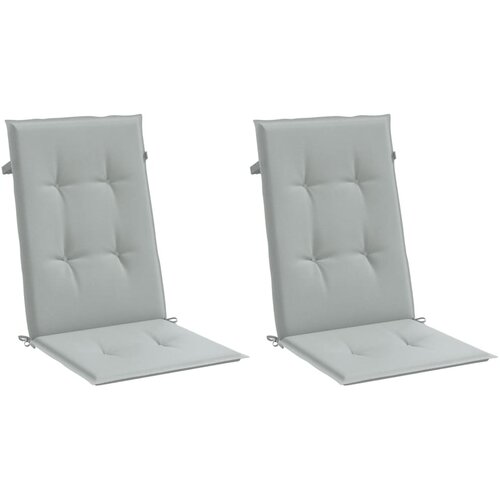  Jastuci za stolice 2 kom svjetlosivi 120 x 50 x 4 cm od tkanine Slike